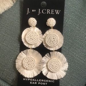 **NWT** J.Crew white Statement Earrings